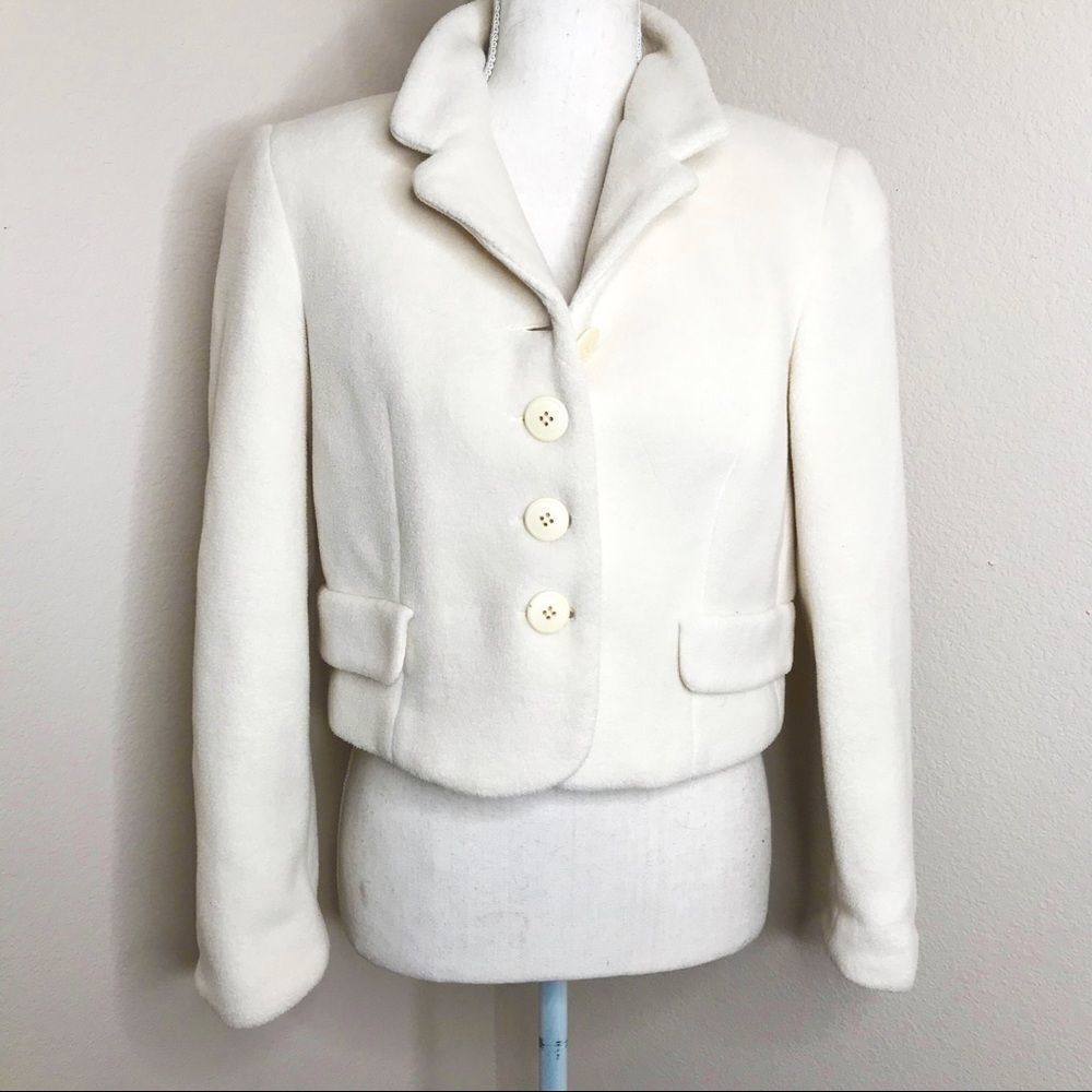 Vintage express tailleur teddy cropped jacket‎